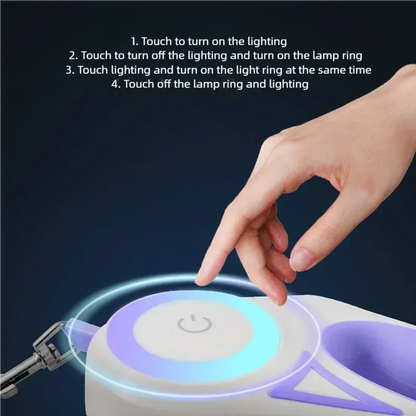 Automatic Dog Leash Retractable LED Luminous Leading Fashion Light Strap