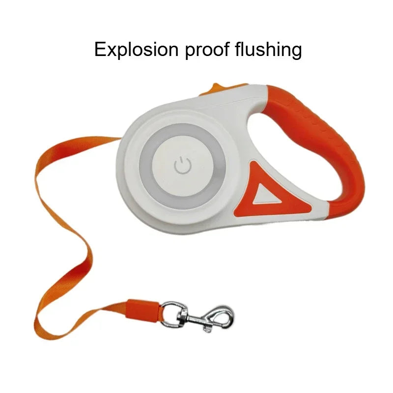 Automatic Dog Leash Retractable LED Luminous Leading Fashion Light Strap