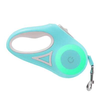 Automatic Dog Leash Retractable LED Luminous Leading Fashion Light Strap
