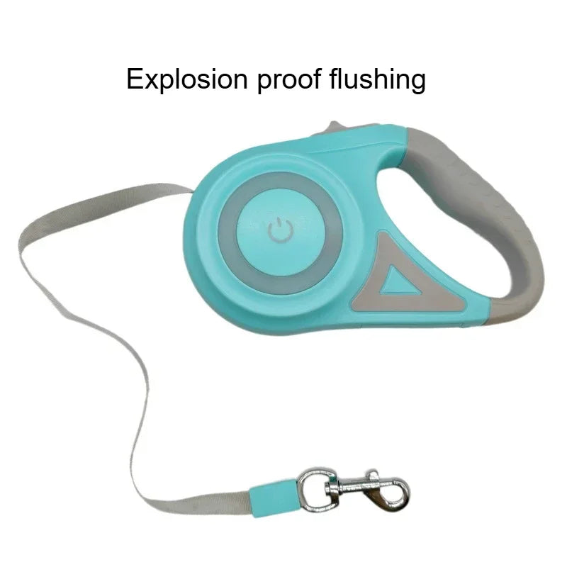 Automatic Dog Leash Retractable LED Luminous Leading Fashion Light Strap